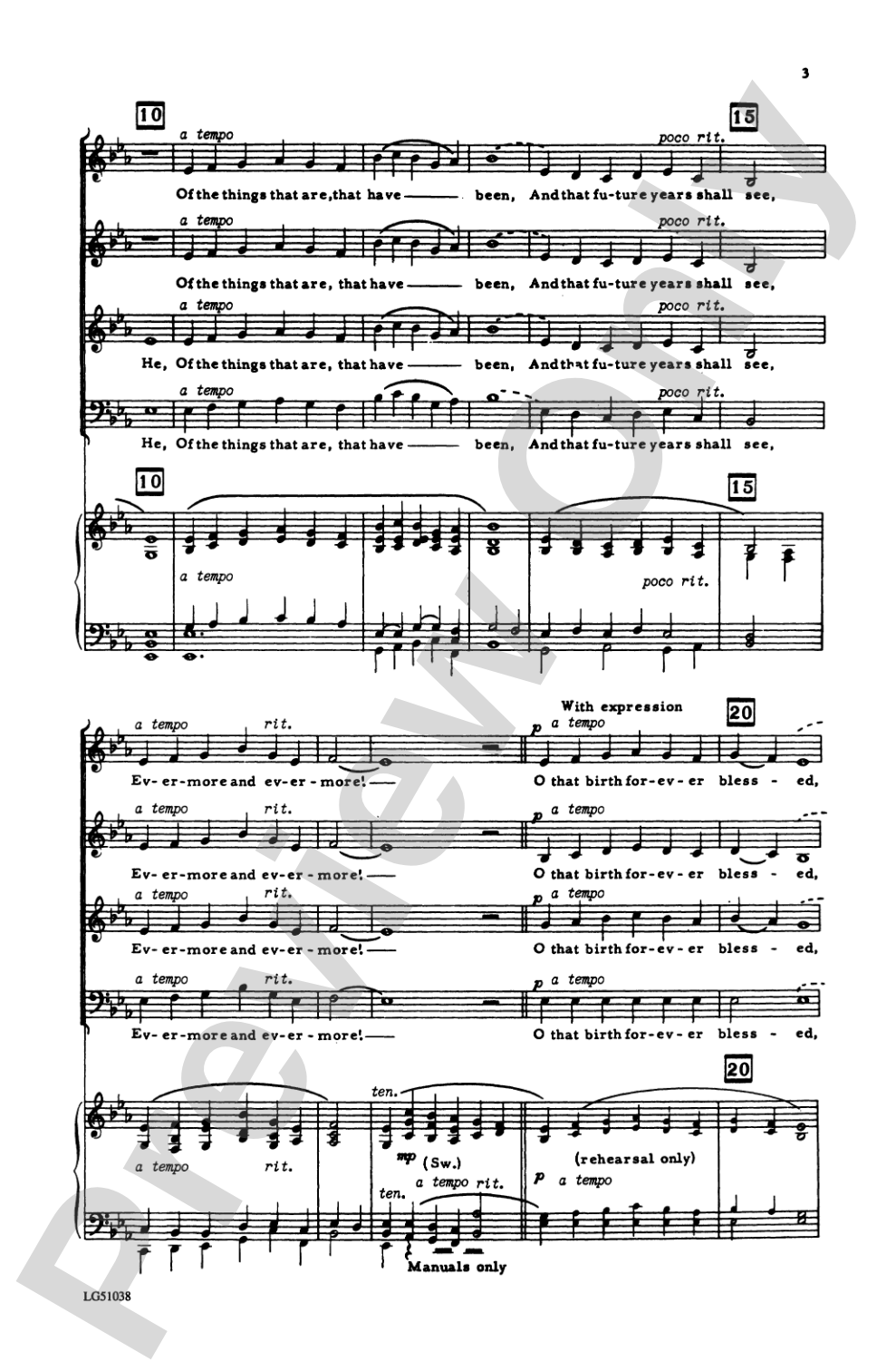 Of the Father's Love Begotten: SATB Choral Octavo