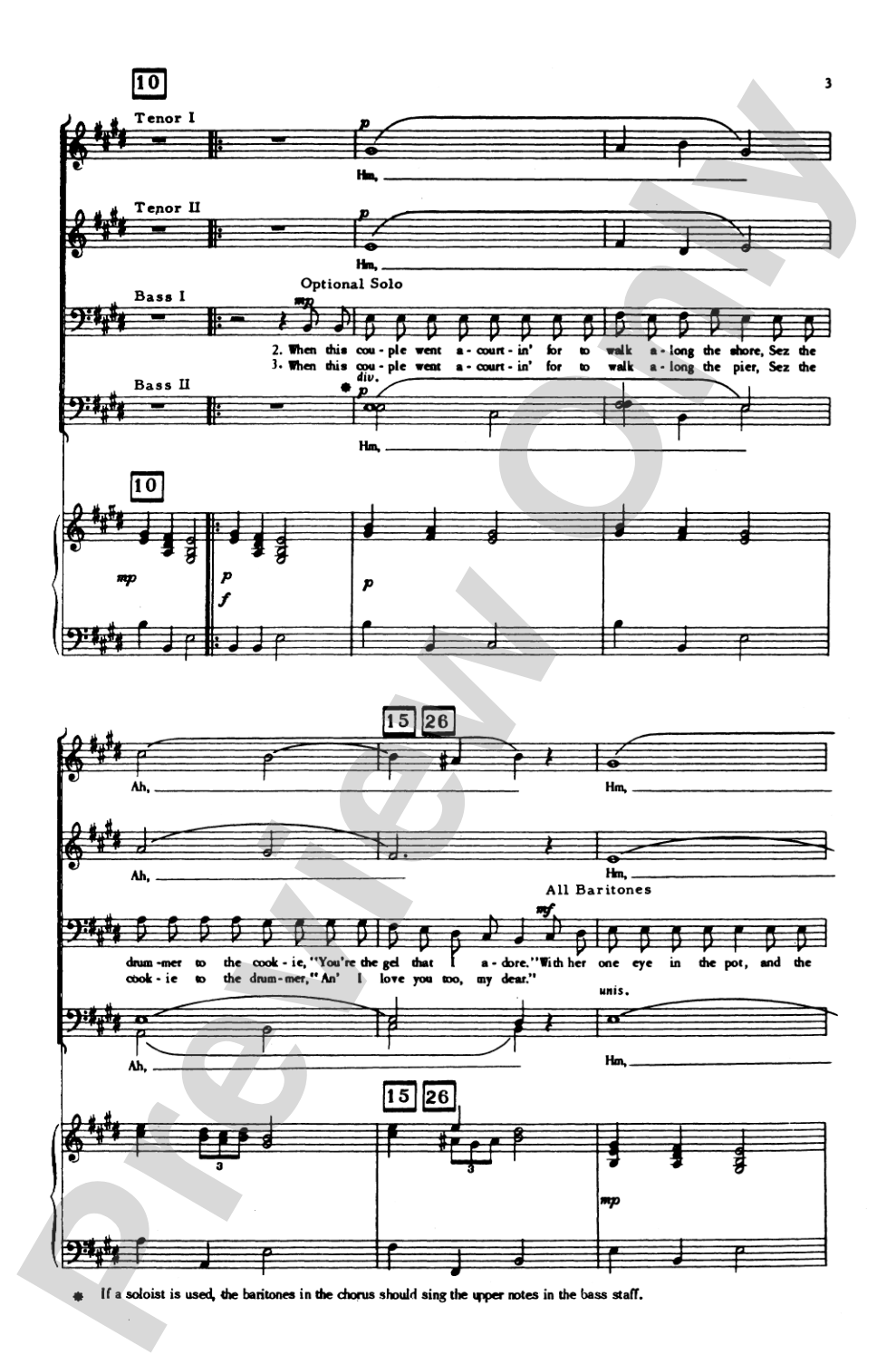 The Drummer and the Cook: TTBB Choral Octavo