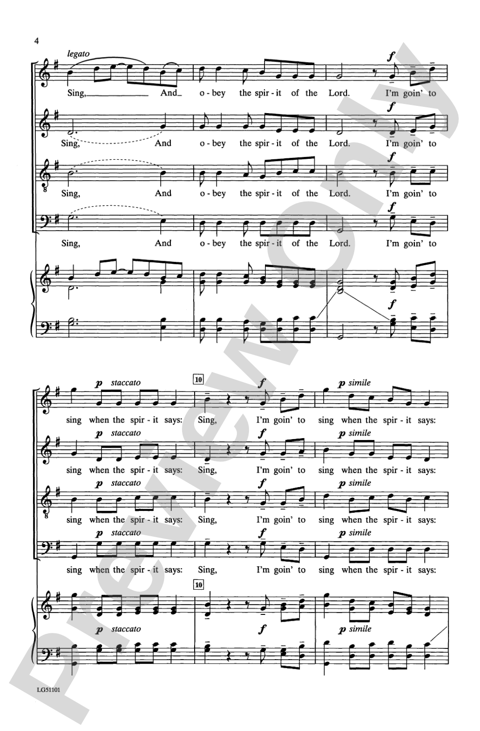 I'm Goin' to Sing: SATB Choral Octavo