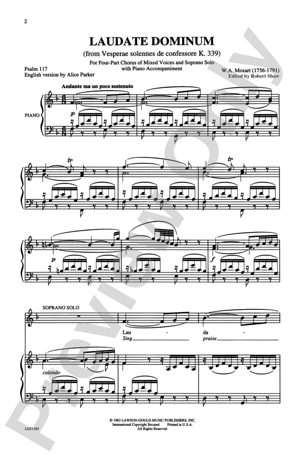 Laudate Dominum: SATB Choral Octavo
