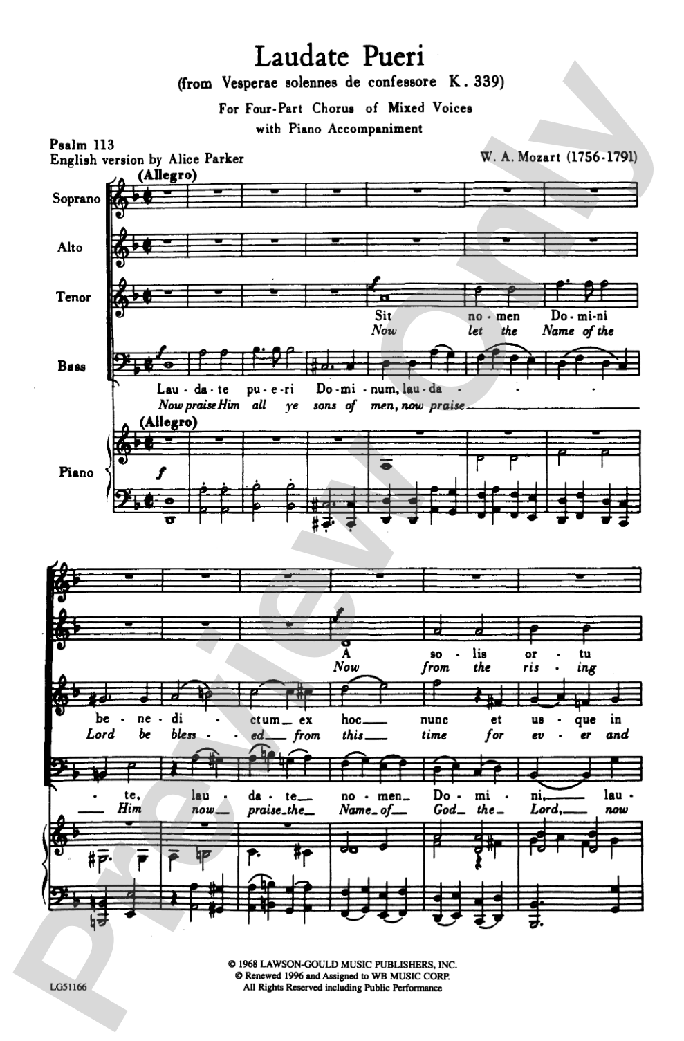 Laudate Pueri: SATB Choral Octavo