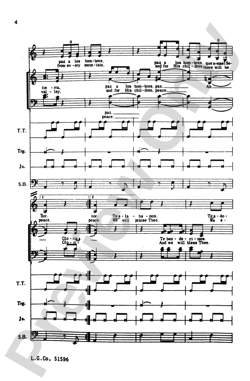 Gloria (from <I>Misa Criolla</I>): SATB Choral Octavo