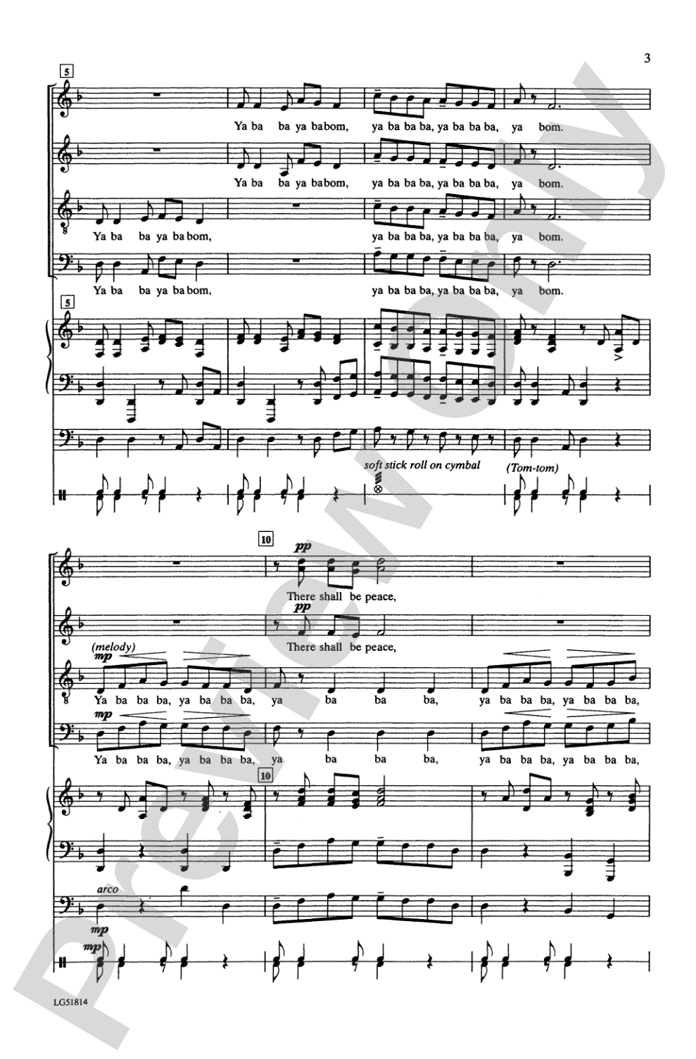 Ya Ba Bom: SATB Choral Octavo