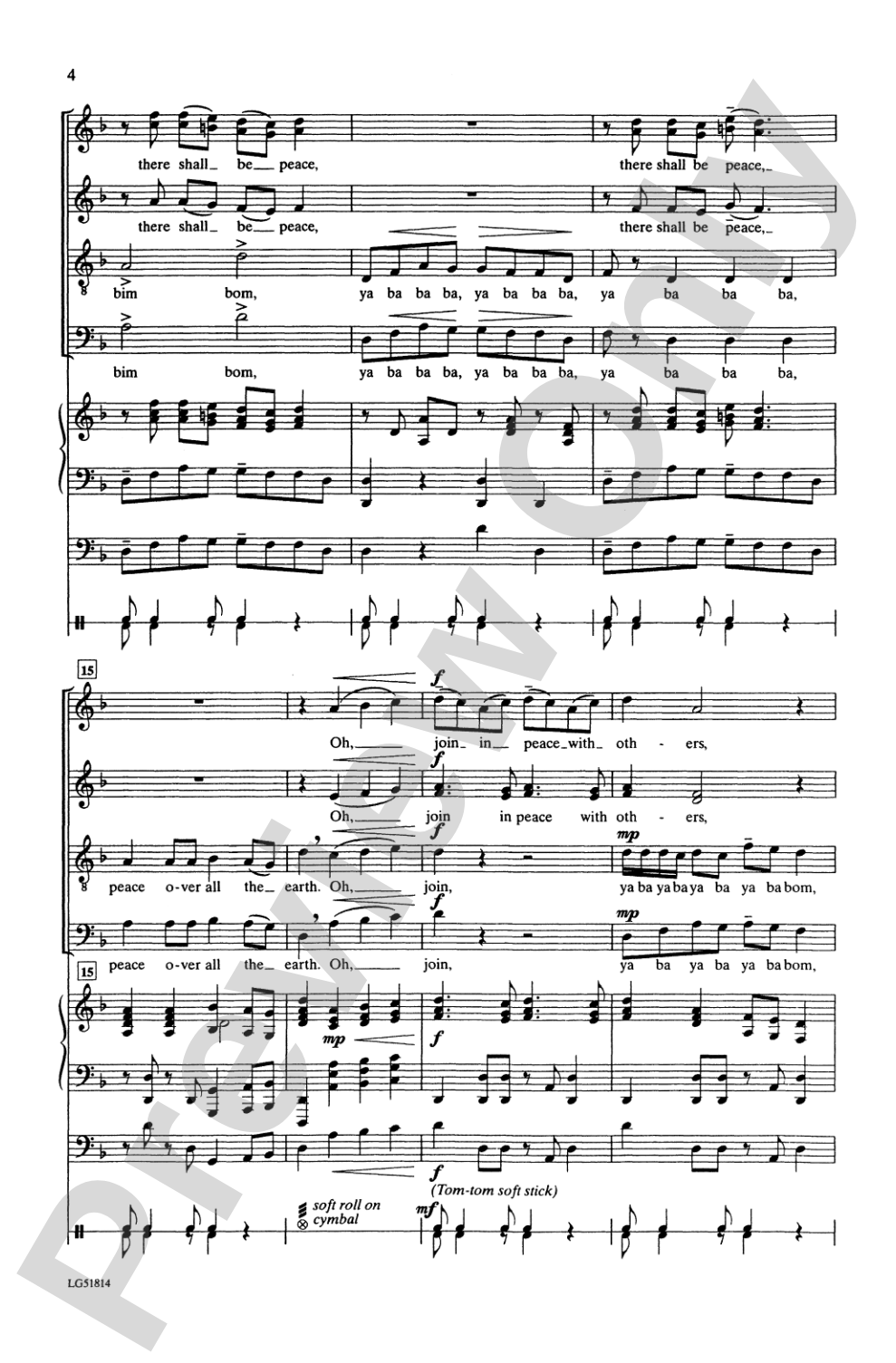 Ya Ba Bom: SATB Choral Octavo