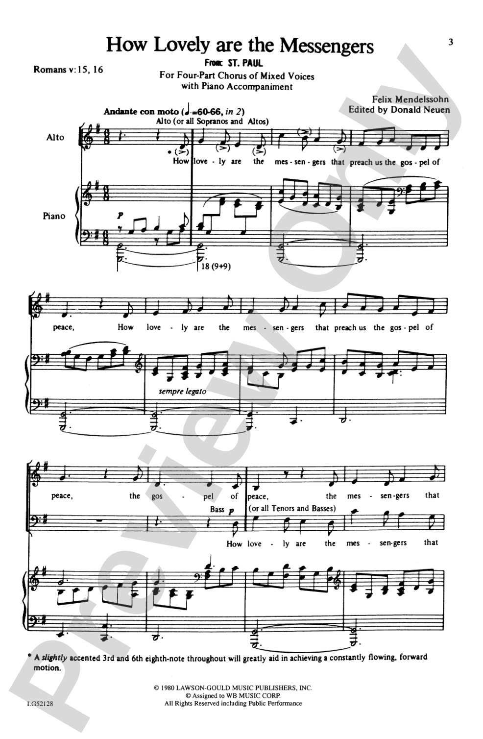 How Lovely Are the Messengers: SATB Choral Octavo