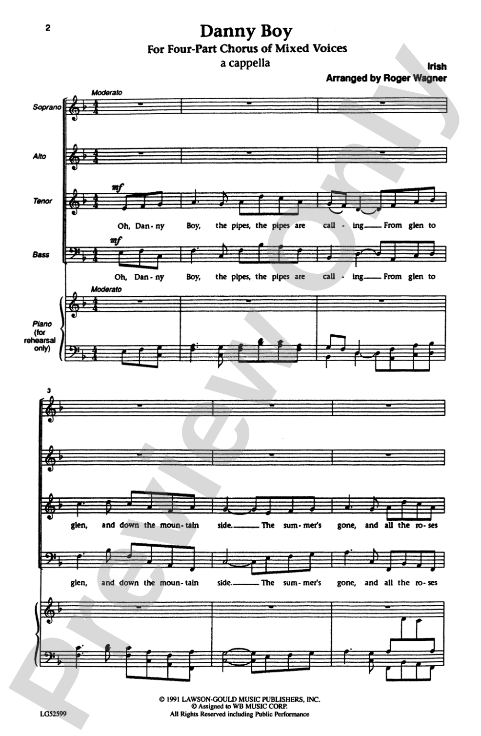 Danny Boy: SATB Choral Octavo