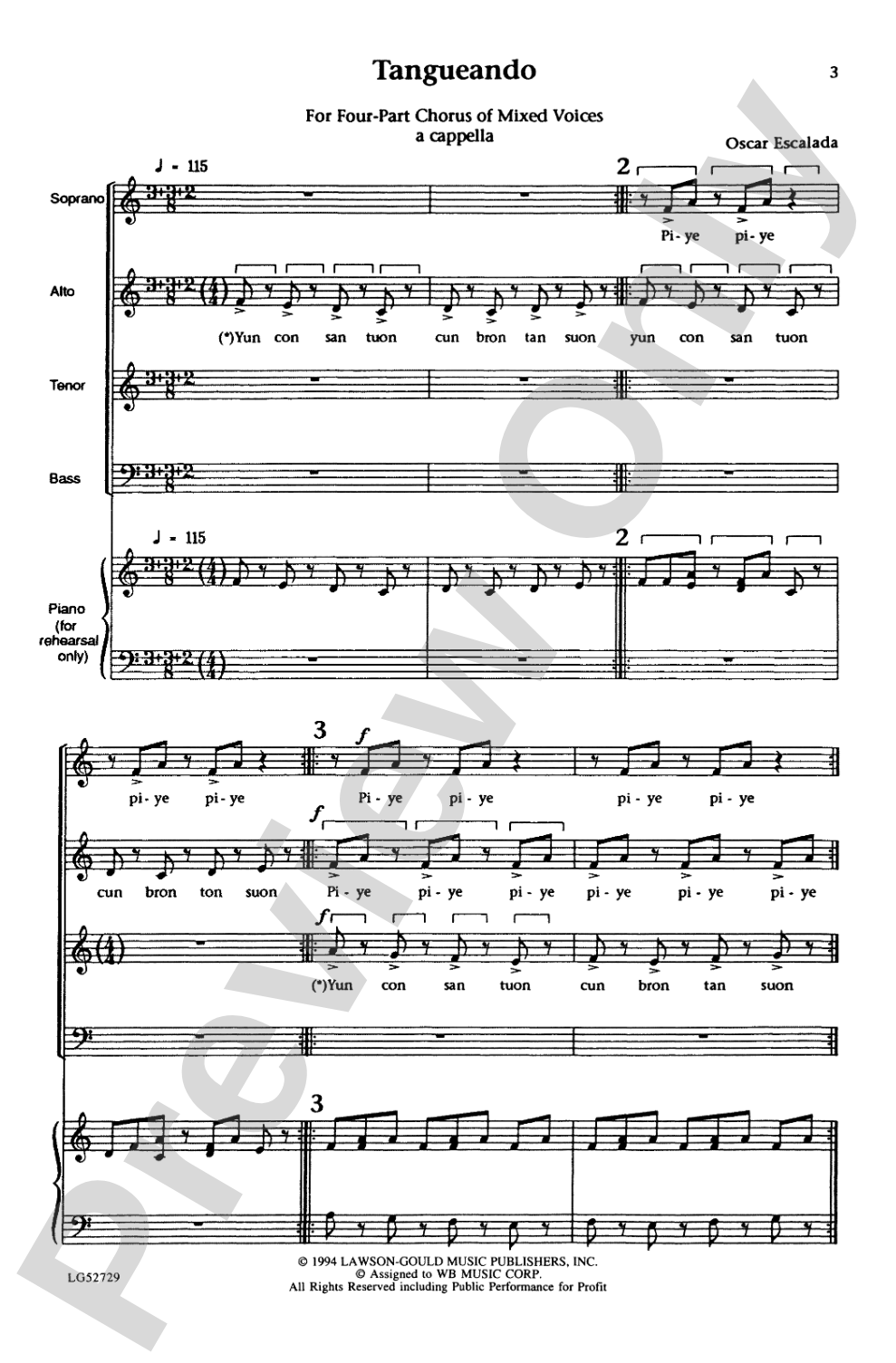 Tangueando: SATB Choral Octavo