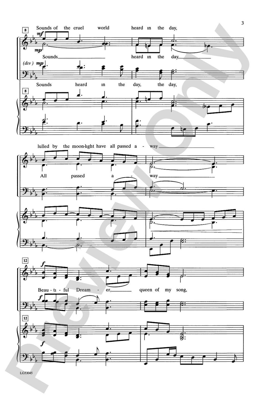 Beautiful Dreamer: SATB Choral Octavo