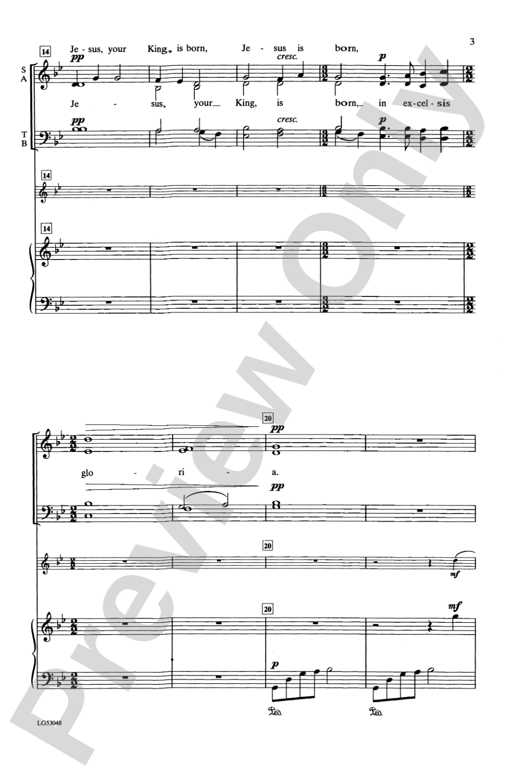 Huron Carol: SATB and Soprano Solo Choral Octavo