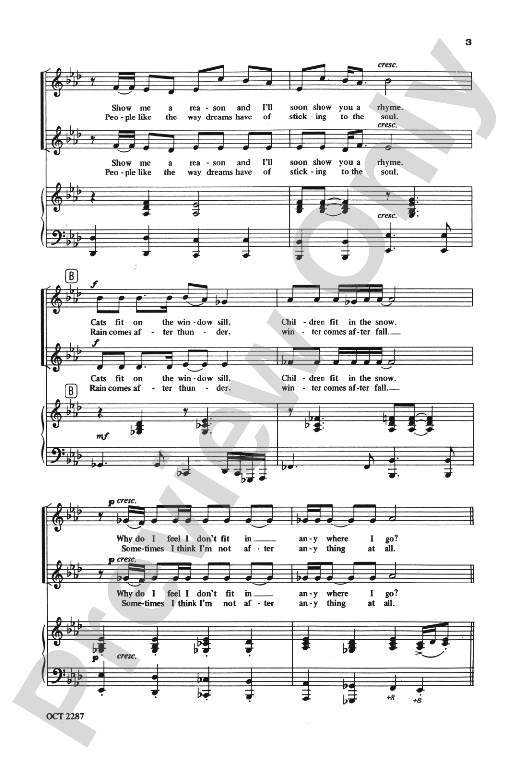 Corner of the Sky (from <I>Pippin</I>): SA Choral Octavo