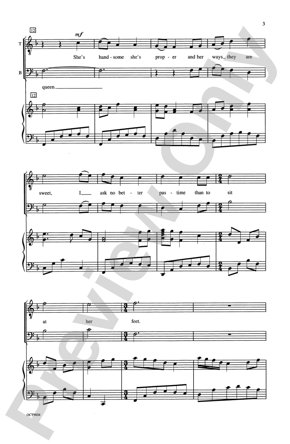 At the Foot of Yonder Mountain: TB Choral Octavo