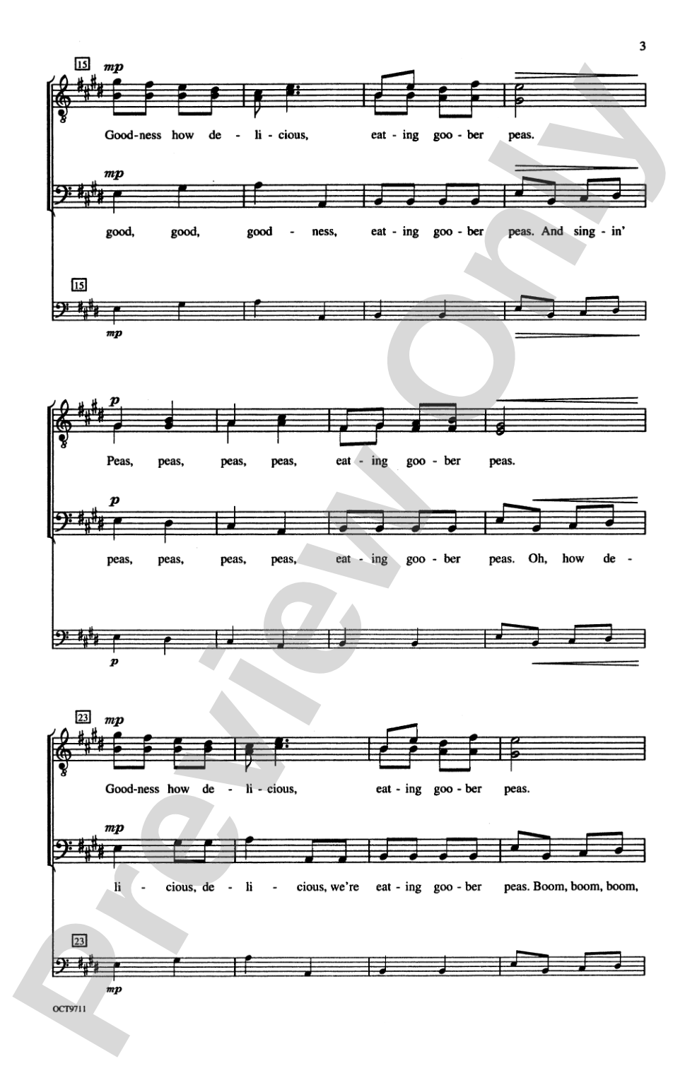 Goober Peas: TTB Choral Octavo