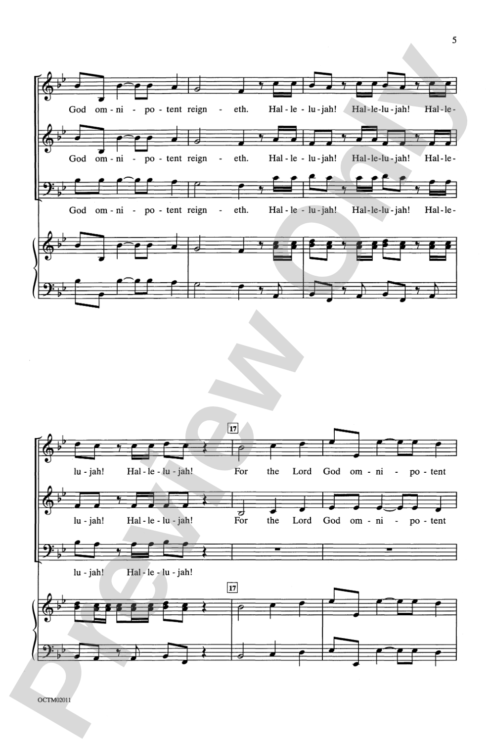 Hallelujah Chorus: 3-Part Mixed Choral Octavo