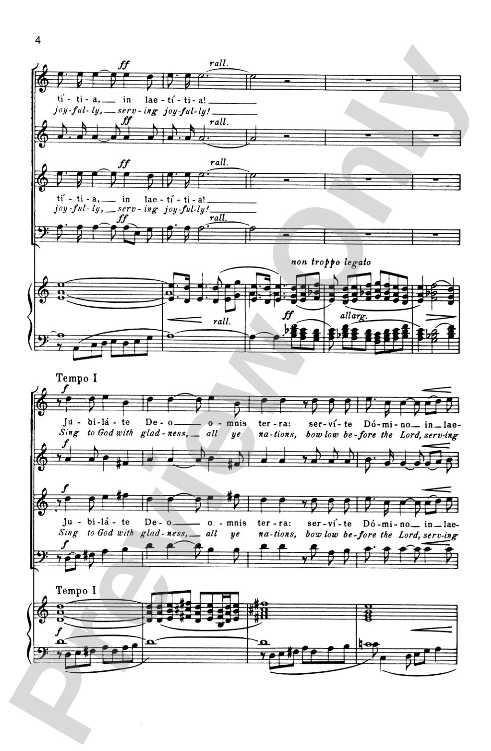 Jubilate Deo Omnis Terra: SATB Choral Octavo