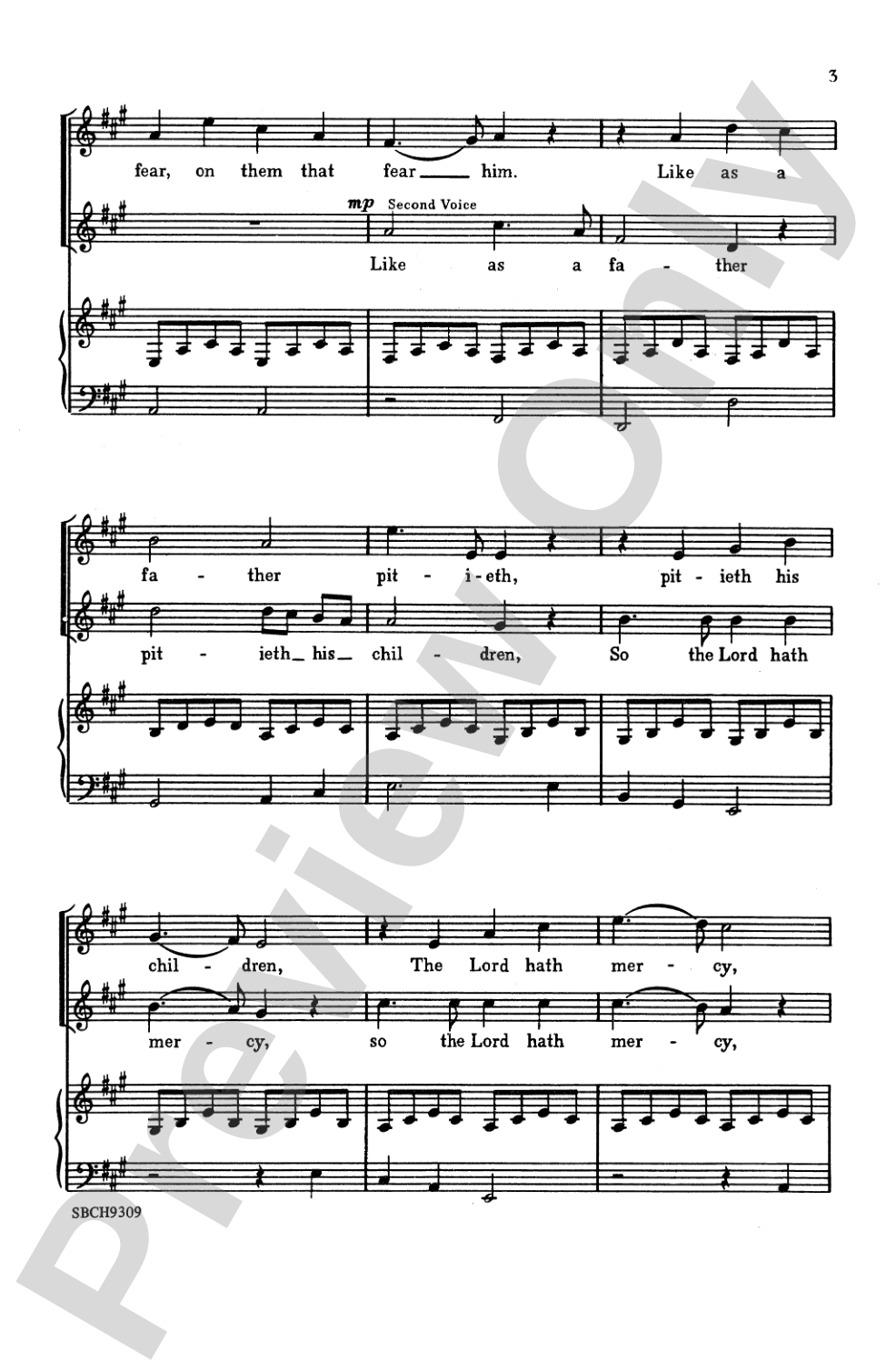 Like As a Father: SSA Choral Octavo