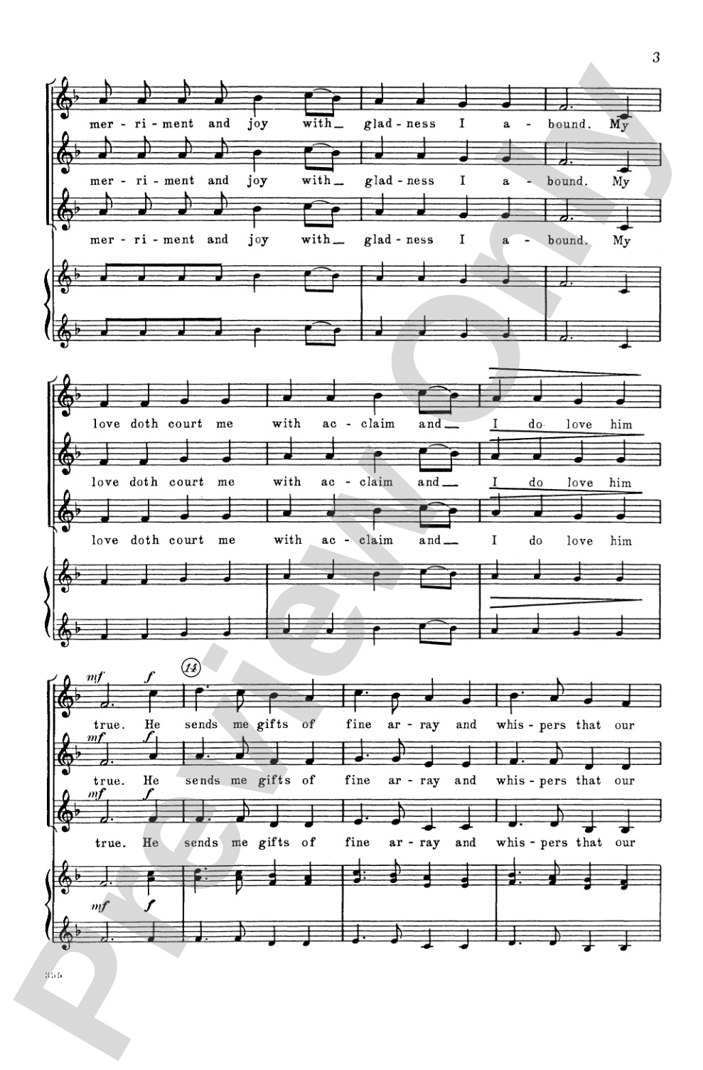 My Heart Is Full of Merriment and Joy: SSA, <I>a cappella</I> Choral Octavo