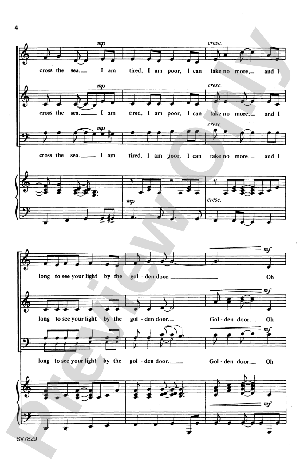 Lady of the Harbor: SAB Choral Octavo