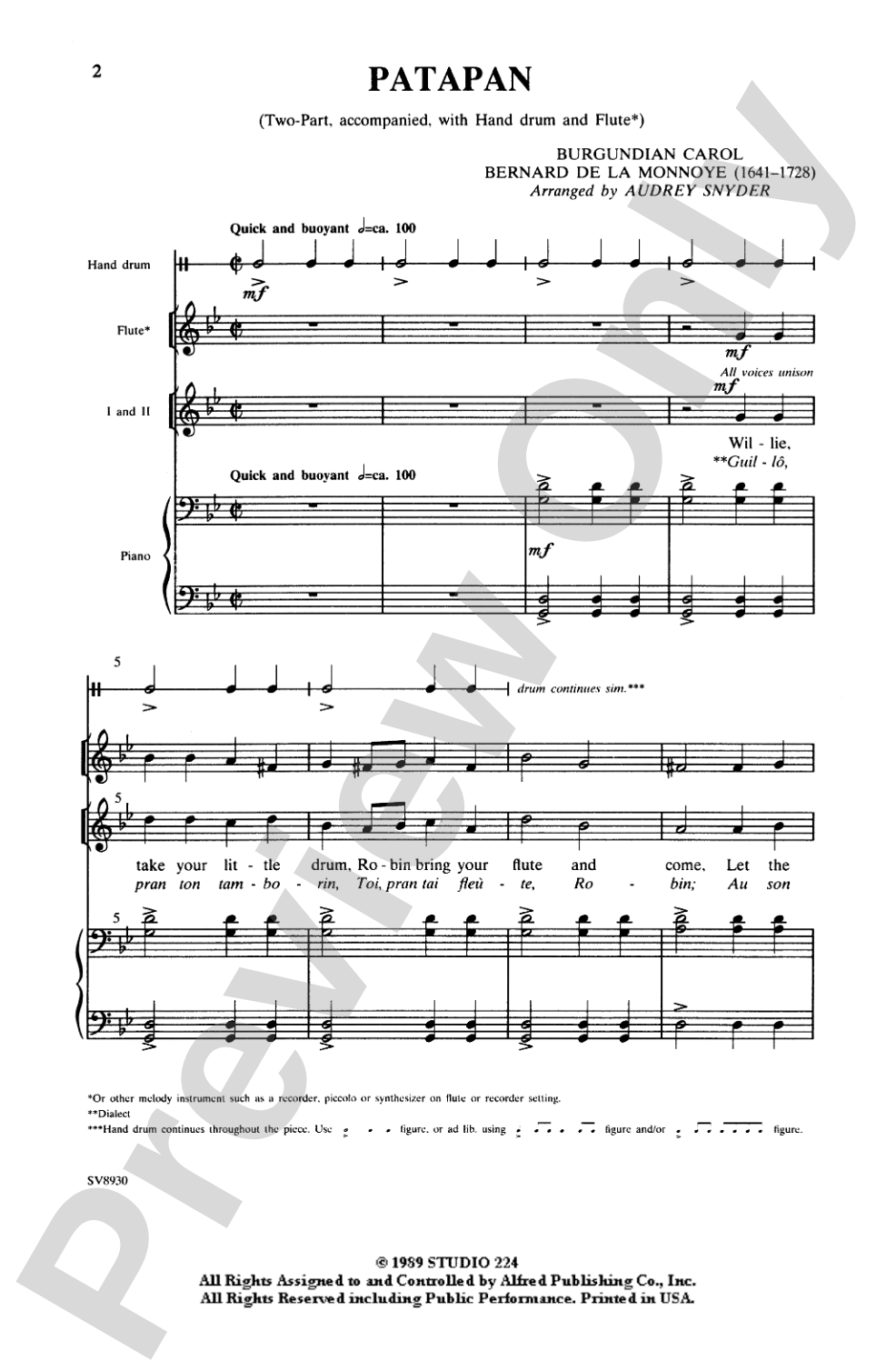 Patapan: 2-Part Choral Octavo