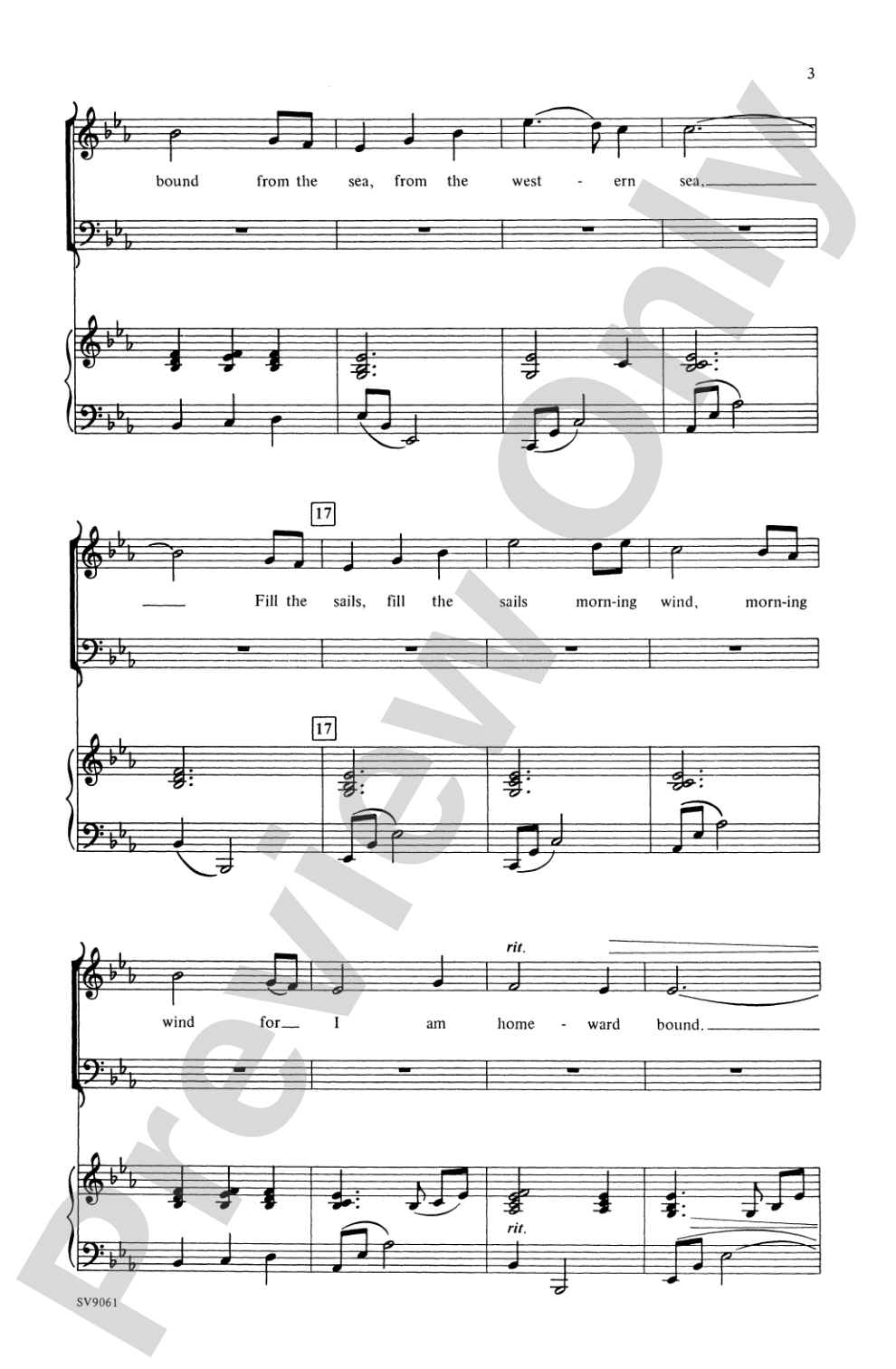 Homeward Bound: 3-Part Mixed Choral Octavo