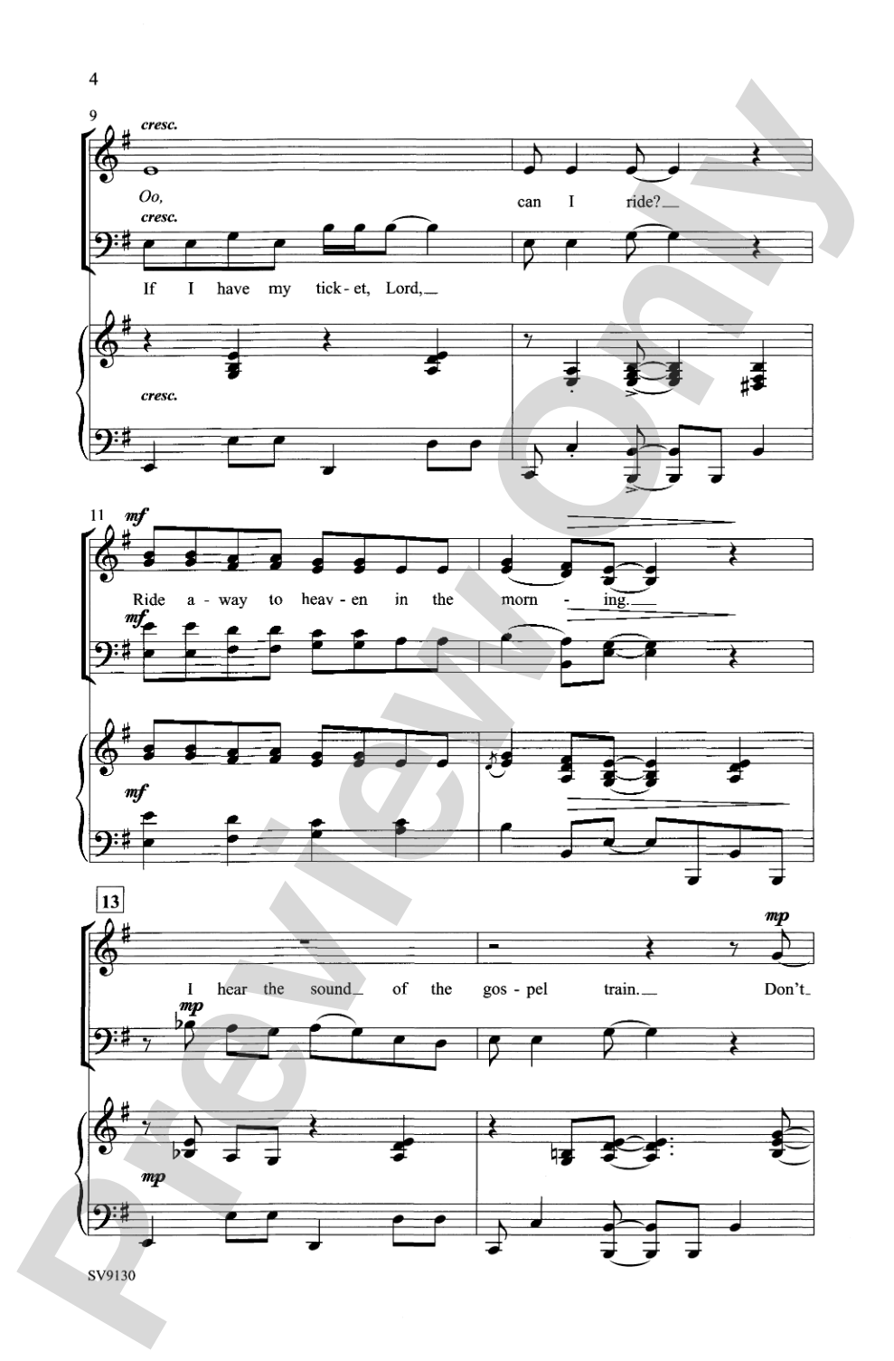 If I Have My Ticket: SATB Choral Octavo