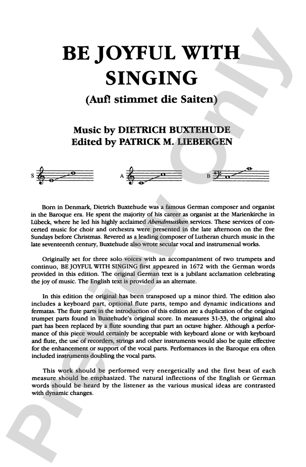 Be Joyful with Singing: SAB Choral Octavo