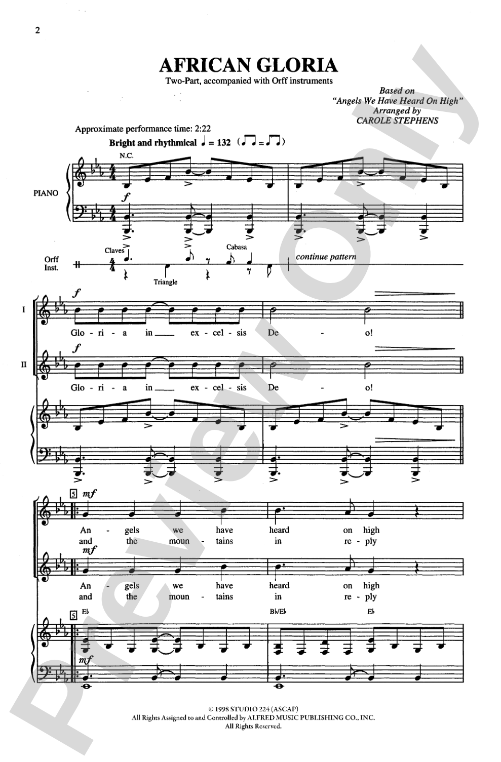 African Gloria: 2-Part Choral Octavo