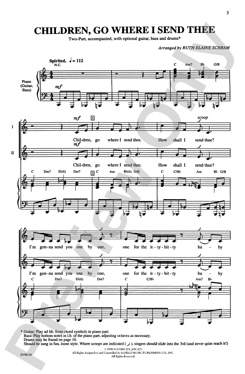 Children, Go Where I Send Thee: 2-Part Choral Octavo