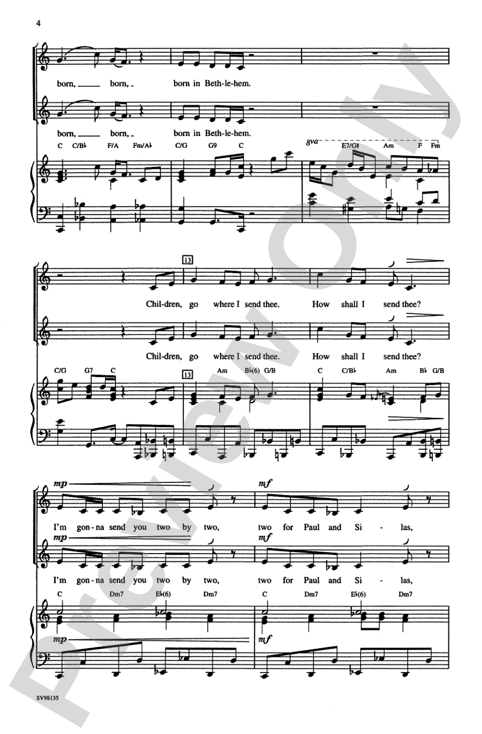 Children, Go Where I Send Thee: 2-Part Choral Octavo