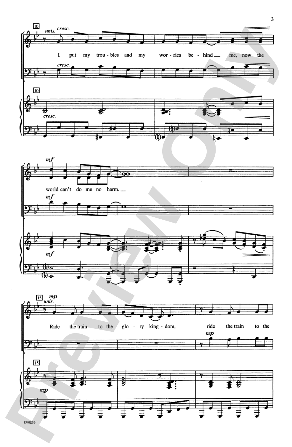 Ticket to the Kingdom: 3-Part Mixed Choral Octavo