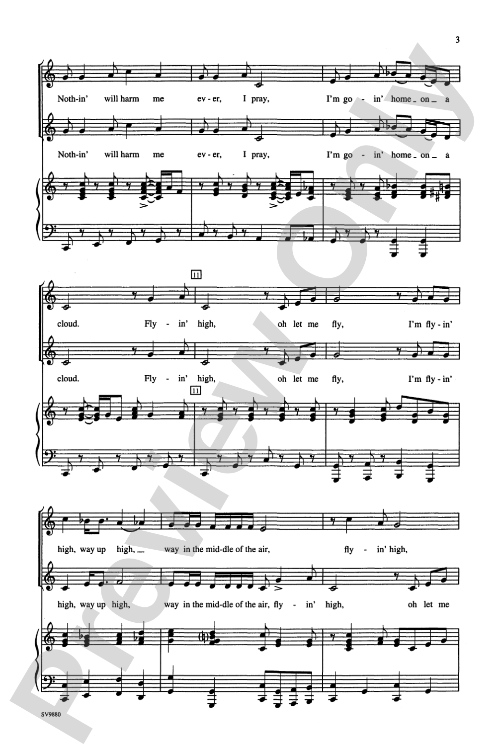 Goin' Home on a Cloud: 2-Part Choral Octavo