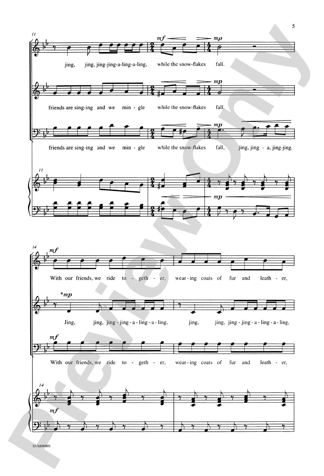Sleigh Bells: 3-Part Mixed Choral Octavo