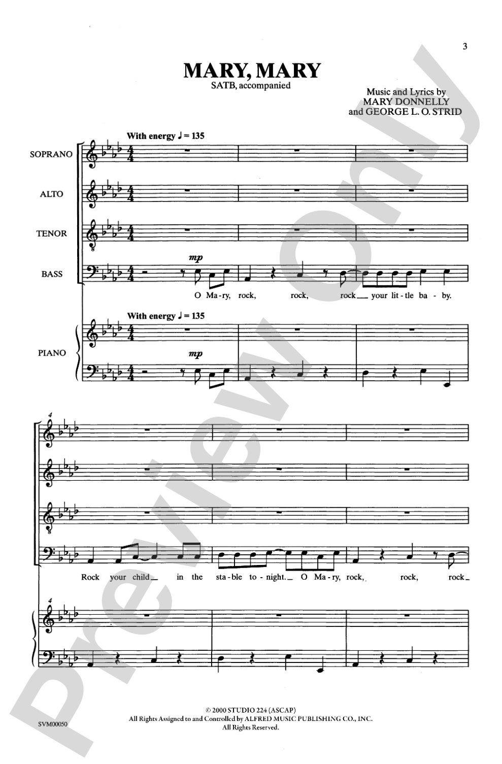 Mary, Mary: SATB Choral Octavo