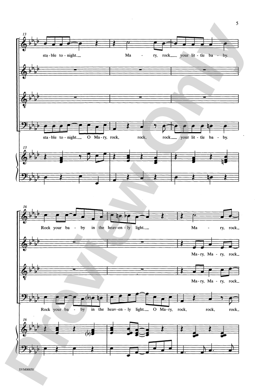 Mary, Mary: SATB Choral Octavo