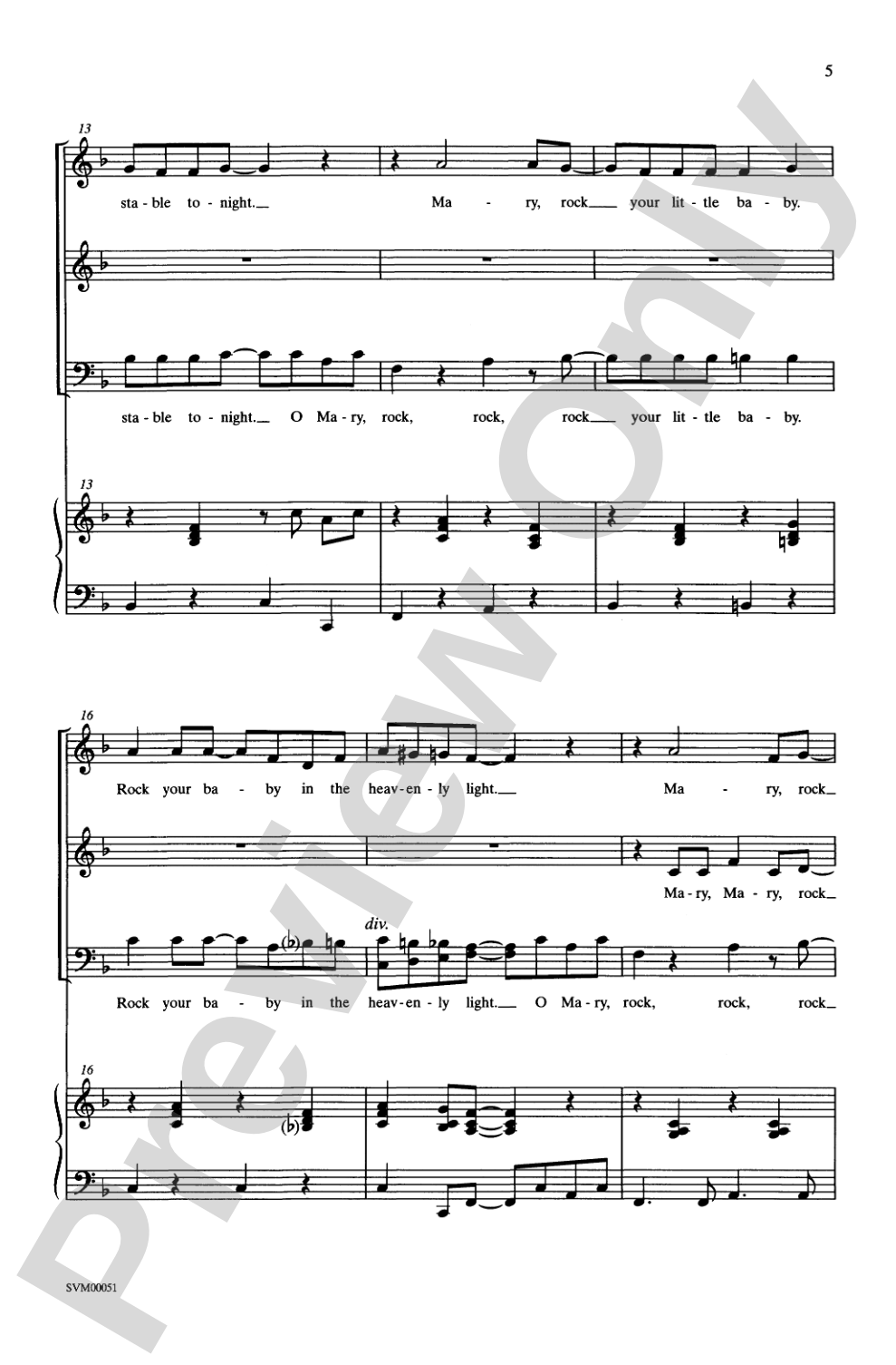 Mary, Mary: SAB Choral Octavo