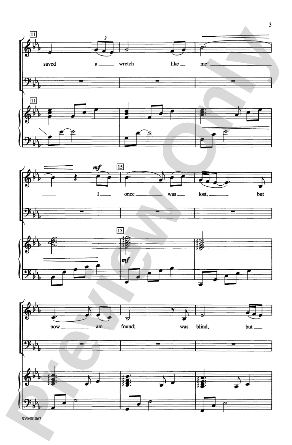 Amazing Grace: SAB Choral Octavo