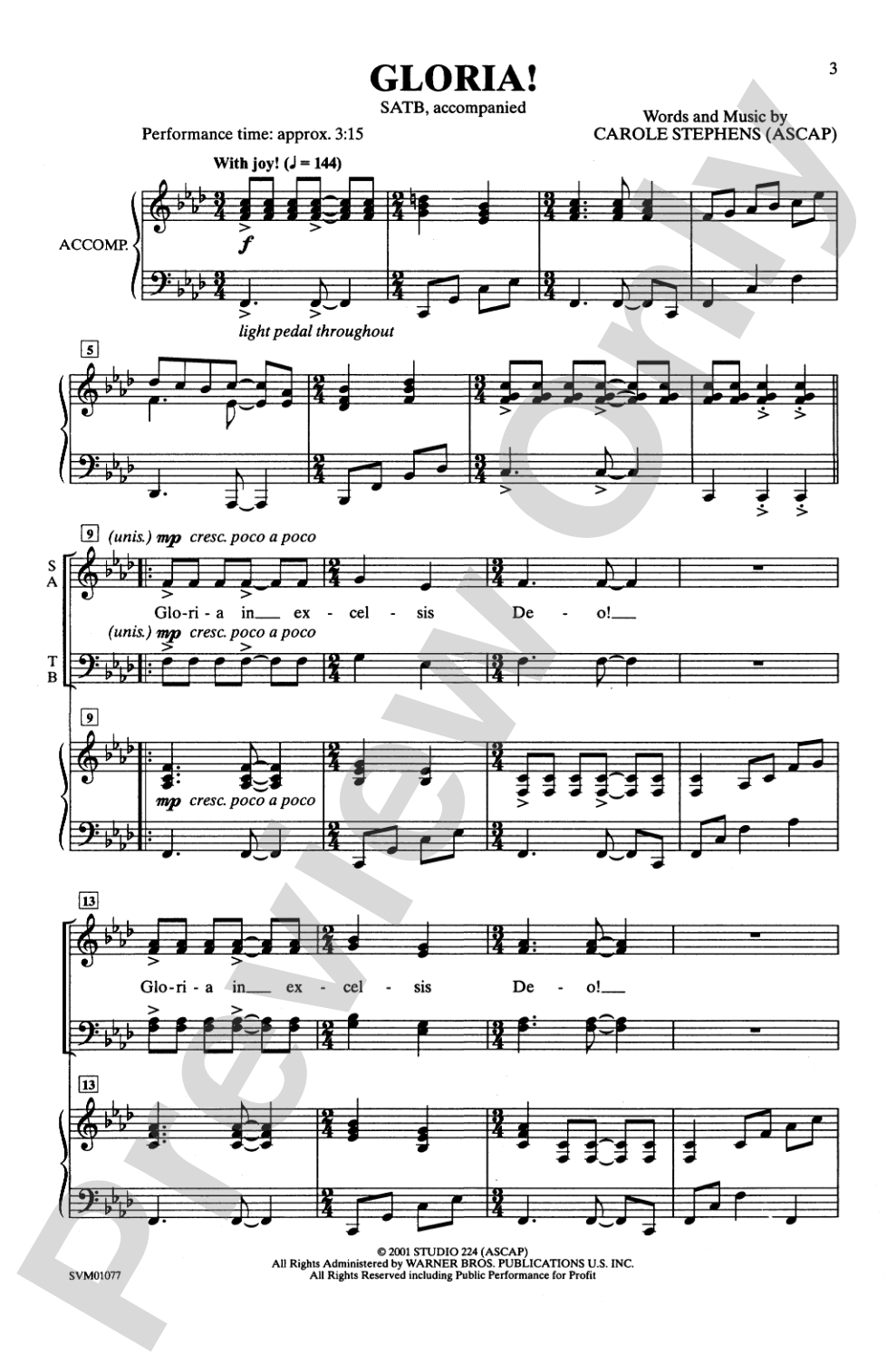 Gloria!: SATB Choral Octavo