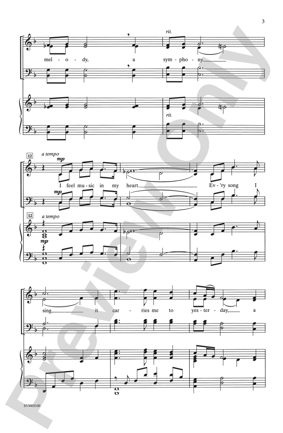 When I Hear Music: SATB Choral Octavo