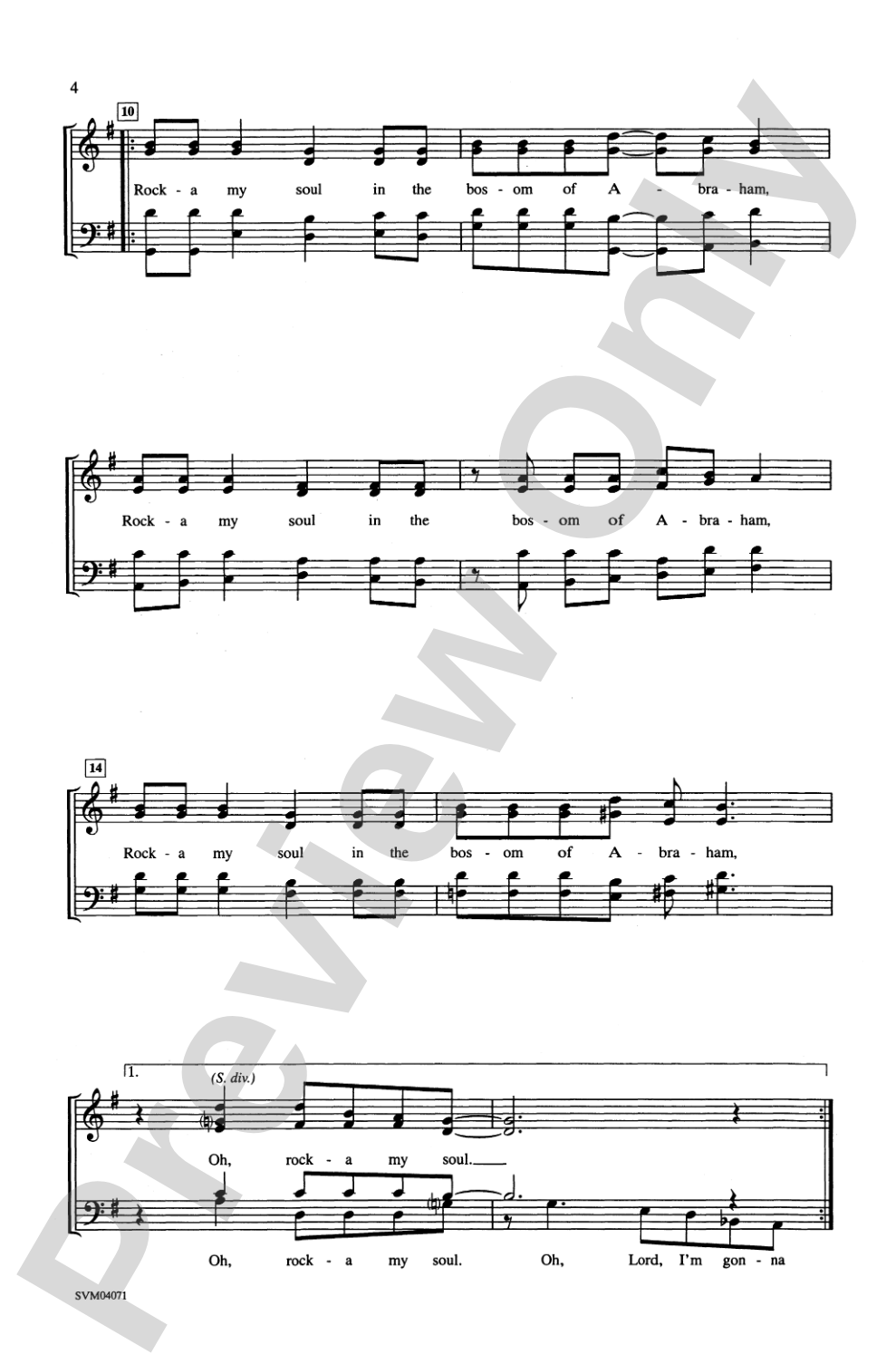 Rock-a My Soul: SATB, <I>a cappella</I> Choral Octavo