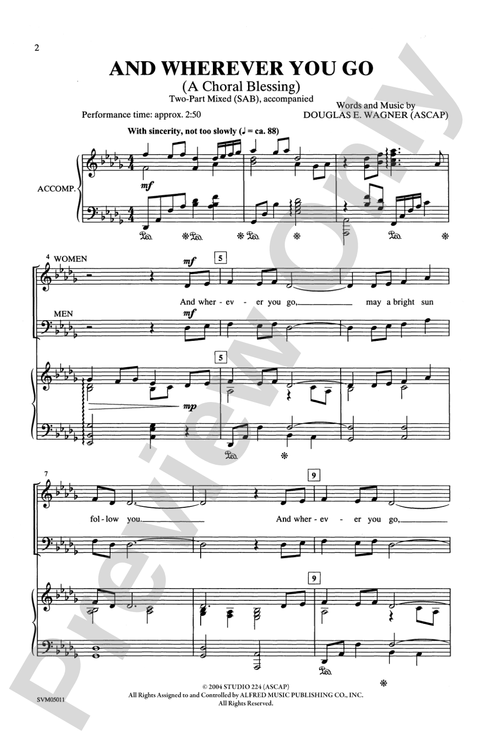 And Wherever You Go: 2-Part Mixed Choral Octavo