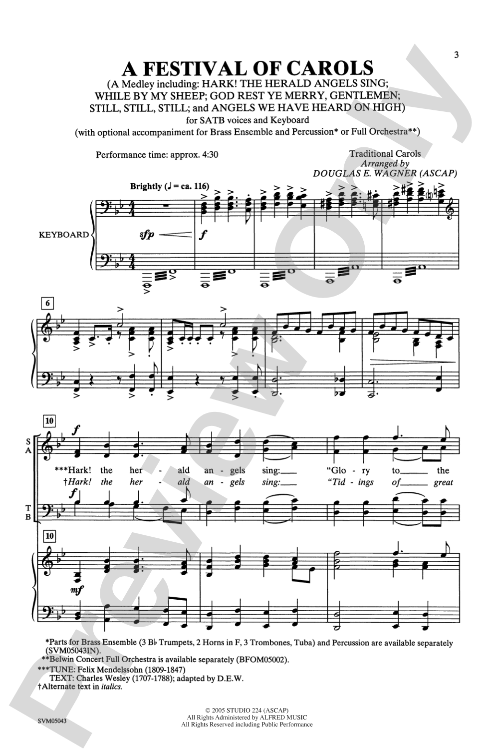 A Festival of Carols (A Medley): SATB Choral Octavo