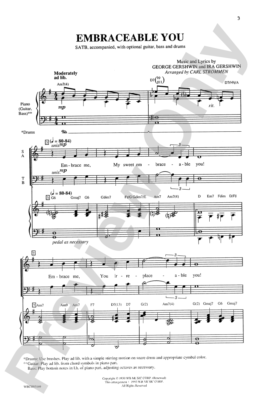 Embraceable You: SATB Choral Octavo