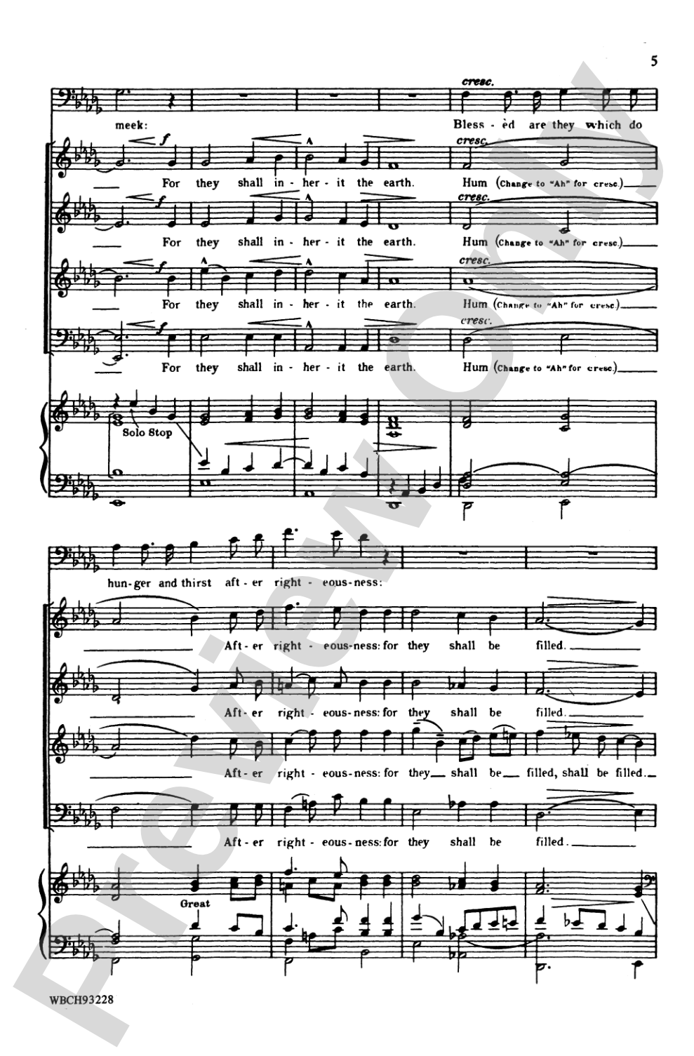 Beatitudes: SATB Choral Octavo
