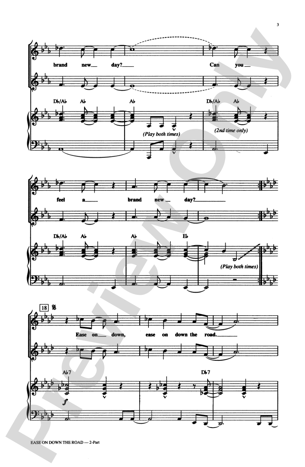 Ease on Down the Road (from the musical <i>The Wiz</i>): 2-Part Choral Octavo
