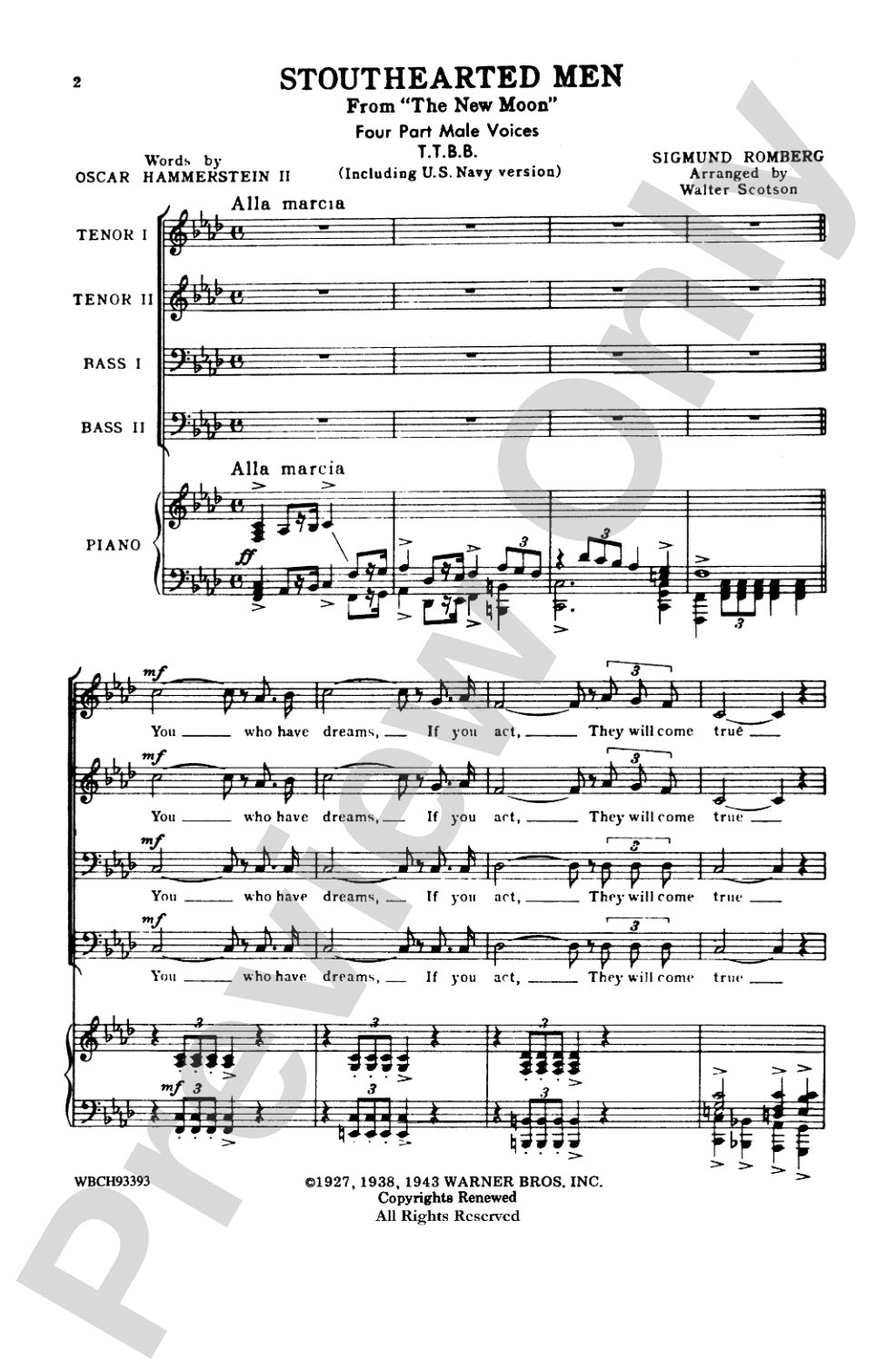 Stouthearted Men: TTBB Choral Octavo