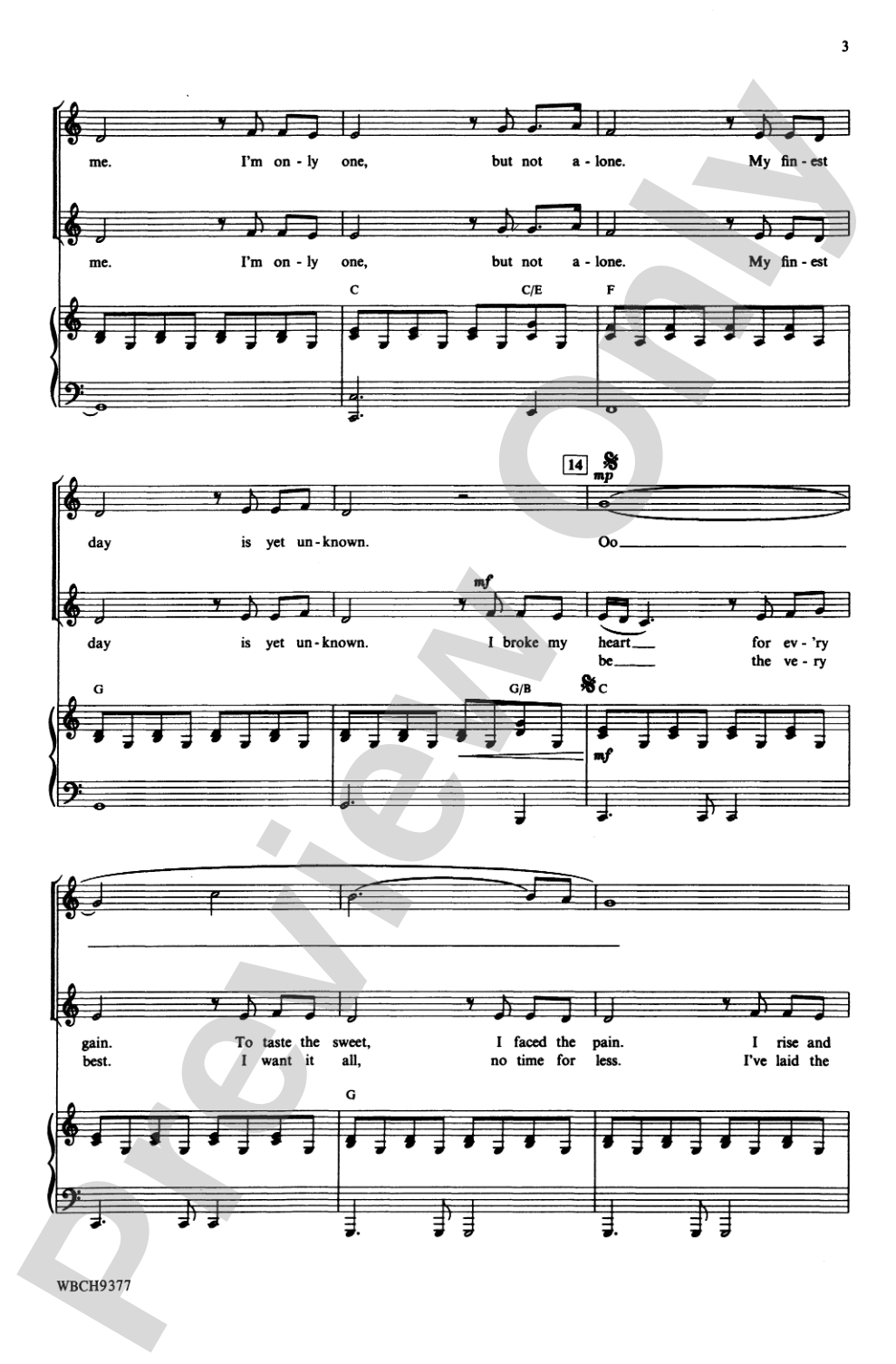 One Moment in Time: 2-Part Choral Octavo