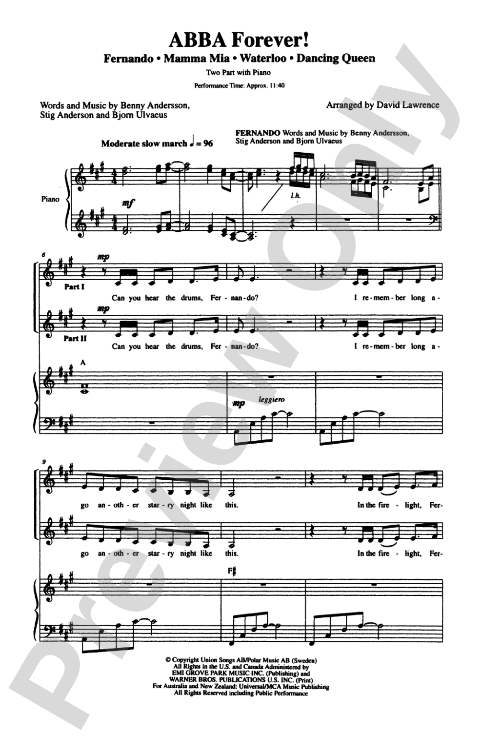 ABBA Forever!: 2-Part Choral Octavo