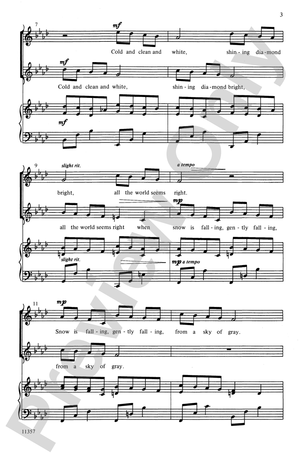 Snow Is Falling: 2-Part Choral Octavo