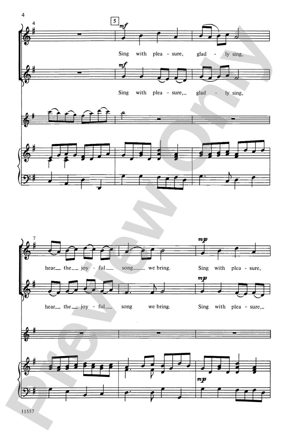 Sing with Pleasure (from <i>Saul</i>): 2-Part Choral Octavo