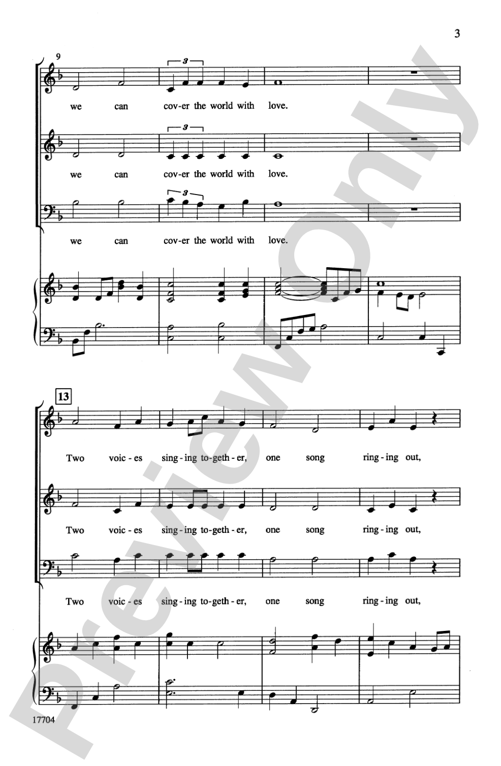 Cover the World with Love: 3-Part Mixed (with Sign Language) Choral Octavo