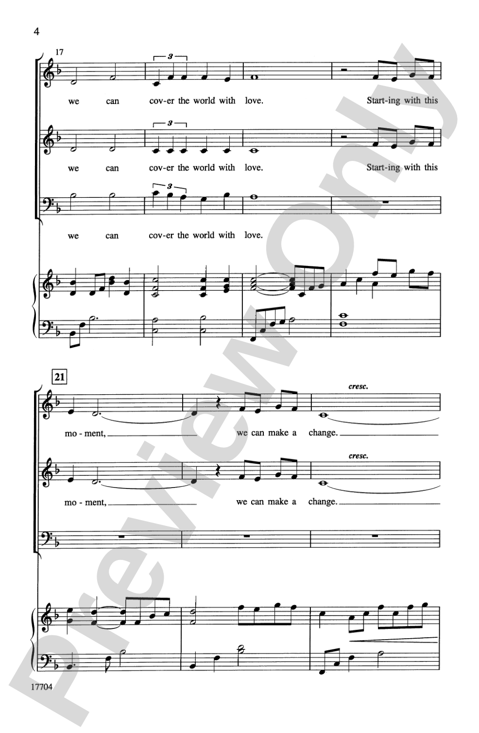 Cover the World with Love: 3-Part Mixed (with Sign Language) Choral Octavo